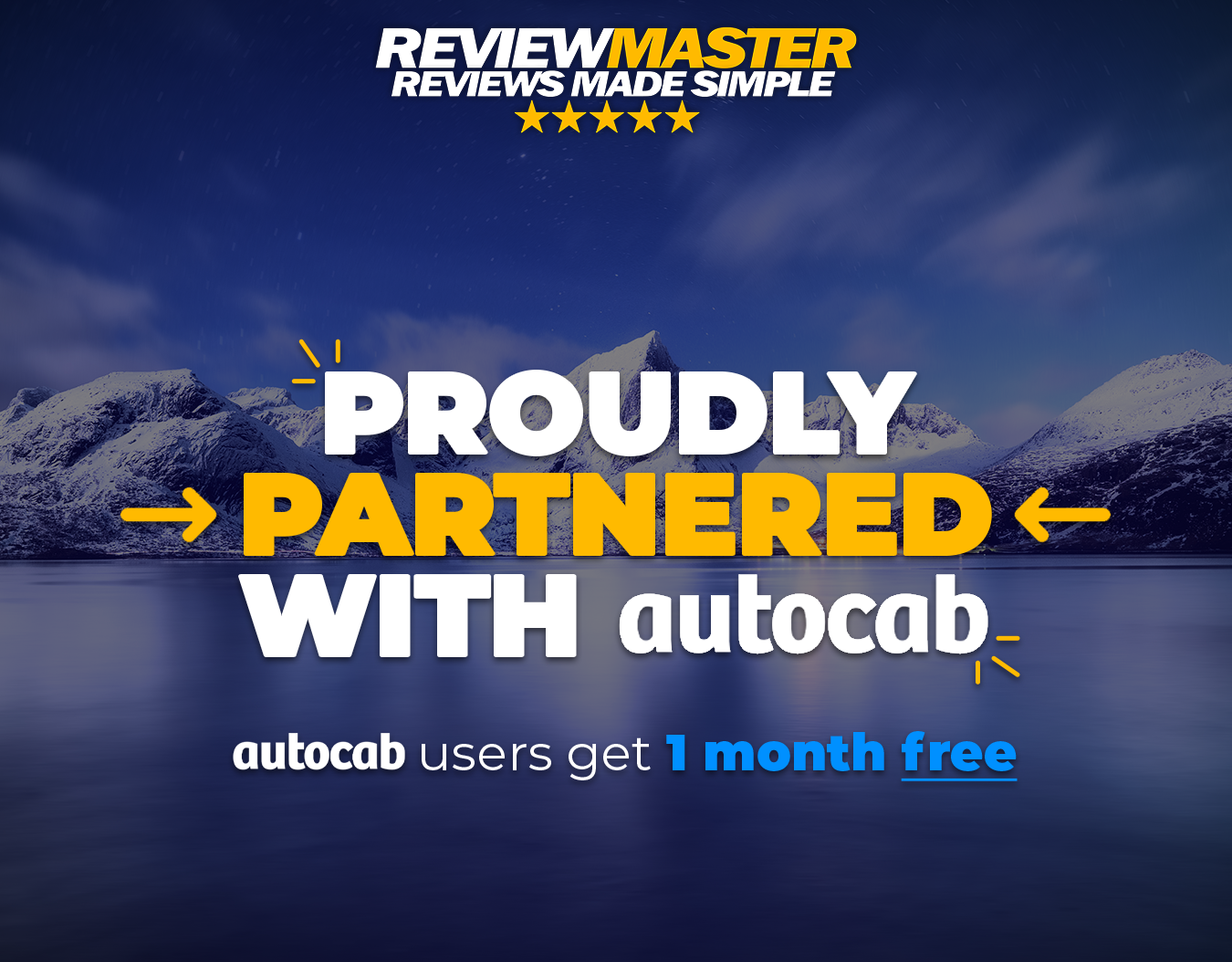 14th - Proudly partnered Autocab